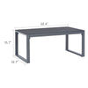 Coffee Table | Silver Aluminum Sled Base | 35’’ Rectangular Glass Top BM340550