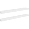 Zyno Floating Wall Shelves Set of 2 | Matte White MDF Body BM340552