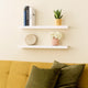Zyno Floating Wall Shelves Set of 2 | Matte White MDF Body BM340552