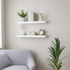 Zyno Floating Wall Shelves Set of 2 | Matte White MDF Body BM340552
