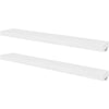 Zyno Floating Wall Shelves Set of 2 | Matte White MDF Body BM340552