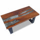 Coffee Table | 39’’ Brown Mango Wood Top | Black Sled Base BM340553