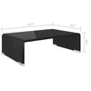 39’’ TV Stand | Black Tempered Glass | High-Gloss Finish | C Shape BM340554