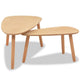 Dose Nesting Coffee Table Set of 2 | Brown Oval Top | Solid Pine Wood BM340557