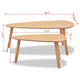 Dose Nesting Coffee Table Set of 2 | Brown Oval Top | Solid Pine Wood BM340557