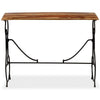 Sofa Console Table | Brown Sheesham Wood Top | Black Metal Base | 39’’ BM340558