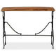 Sofa Console Table | Brown Sheesham Wood Top | Black Metal Base | 39’’ BM340558