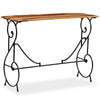 Sofa Console Table | Brown Sheesham Wood Top | Black Metal Base | 39’’ BM340558
