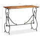 Sofa Console Table | Brown Sheesham Wood Top | Black Metal Base | 39’’ BM340558