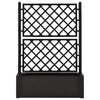Planter Box w Trellis | 56’’ Gray Plastic | Open Diamond Design BM340561