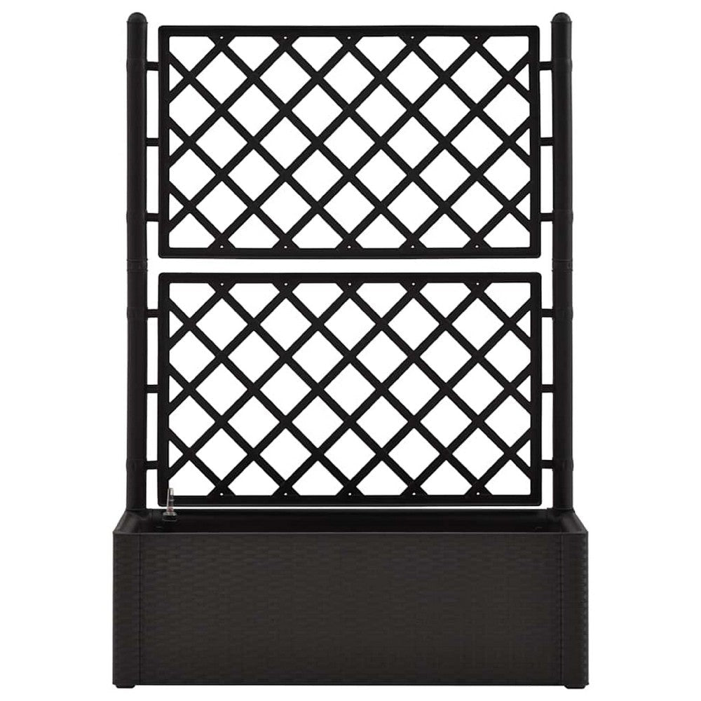 Planter Box w Trellis | 56’’ Gray Plastic | Open Diamond Design BM340561