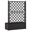 Planter Box w Trellis | 56’’ Gray Plastic | Open Diamond Design BM340561