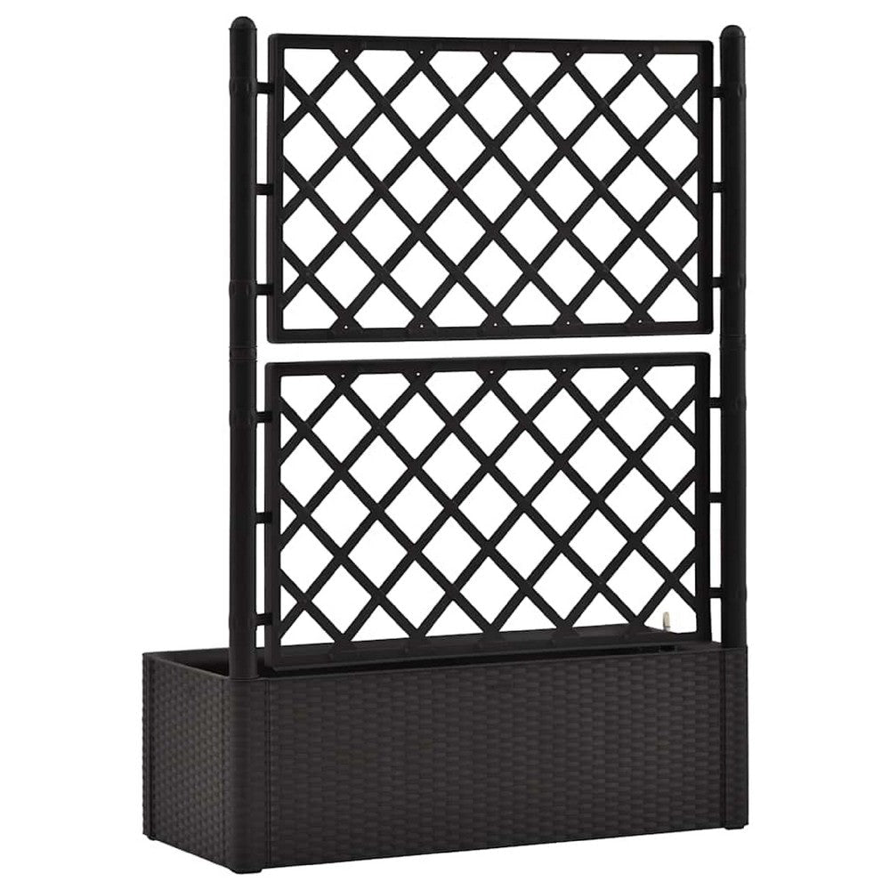 Planter Box w Trellis | 56’’ Gray Plastic | Open Diamond Design BM340561