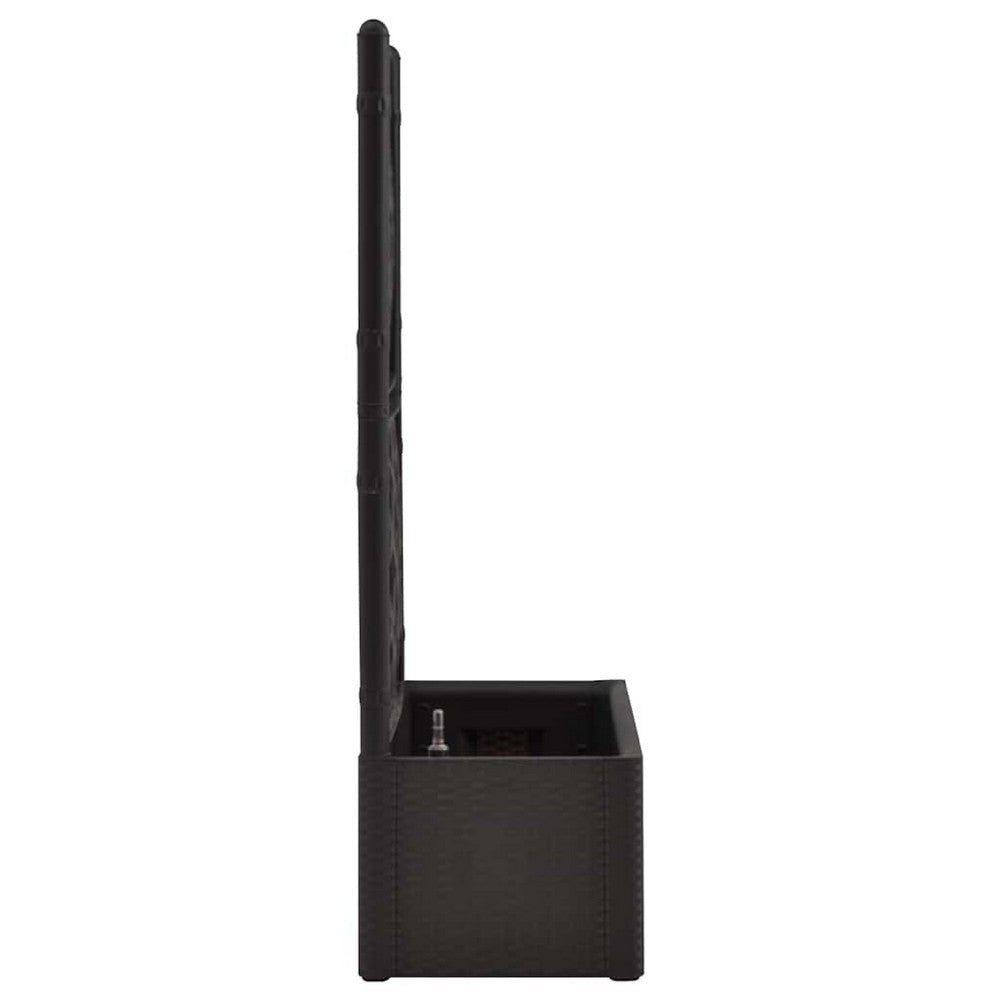 Planter Box w Trellis | 56’’ Gray Plastic | Open Diamond Design BM340561