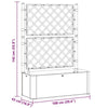 Planter Box w Trellis | 56’’ Gray Plastic | Open Diamond Design BM340561