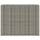 39’’ Garden Storage Cabinet | 2 Doors | Gray Poly Rattan Body BM340562