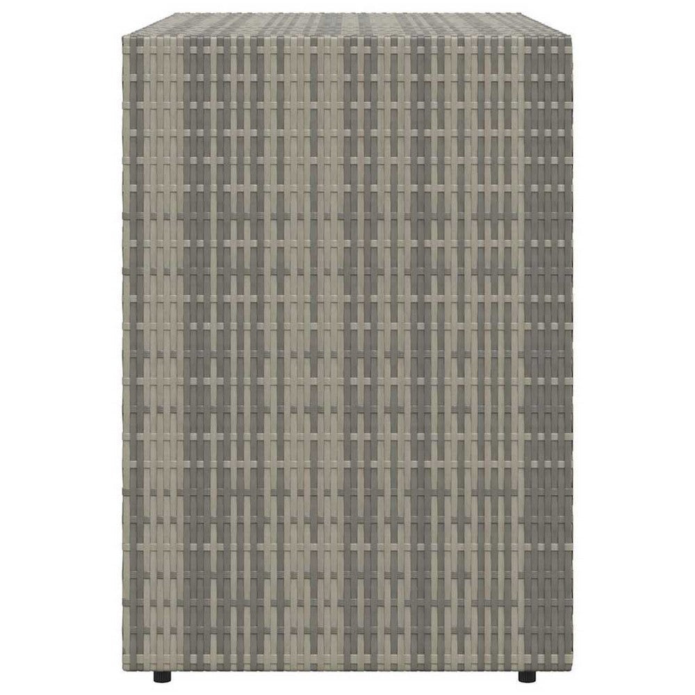 39’’ Garden Storage Cabinet | 2 Doors | Gray Poly Rattan Body BM340562