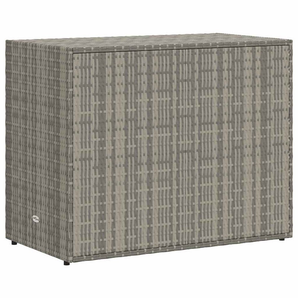 39’’ Garden Storage Cabinet | 2 Doors | Gray Poly Rattan Body BM340562