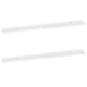 Yuli Modern Wall Shelf Set of 2 | White MDF | Raised Ledge Design 39’’ BM340563