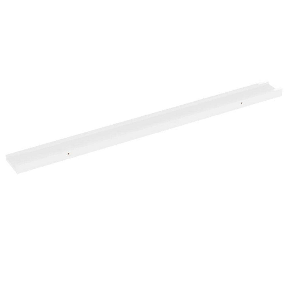 Yuli Modern Wall Shelf Set of 2 | White MDF | Raised Ledge Design 39’’ BM340563
