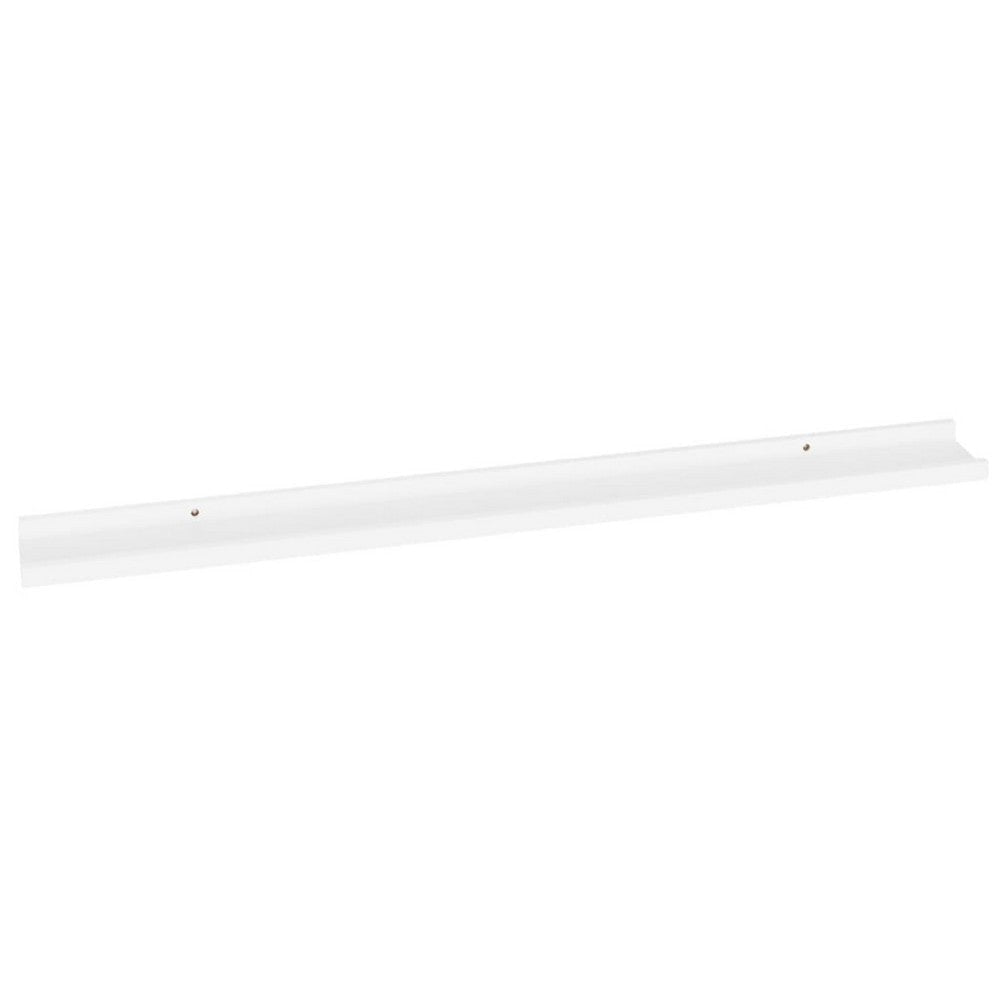 Yuli Modern Wall Shelf Set of 2 | Raised Ledge Design | White MDF 39’’