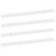 Yuli Modern Wall Shelf Set of 4 | Raised Ledge Design | White MDF 39"