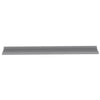 Yuli Modern Wall Shelf Set of 2 | Raised Ledge Design | Gray MDF 39’’