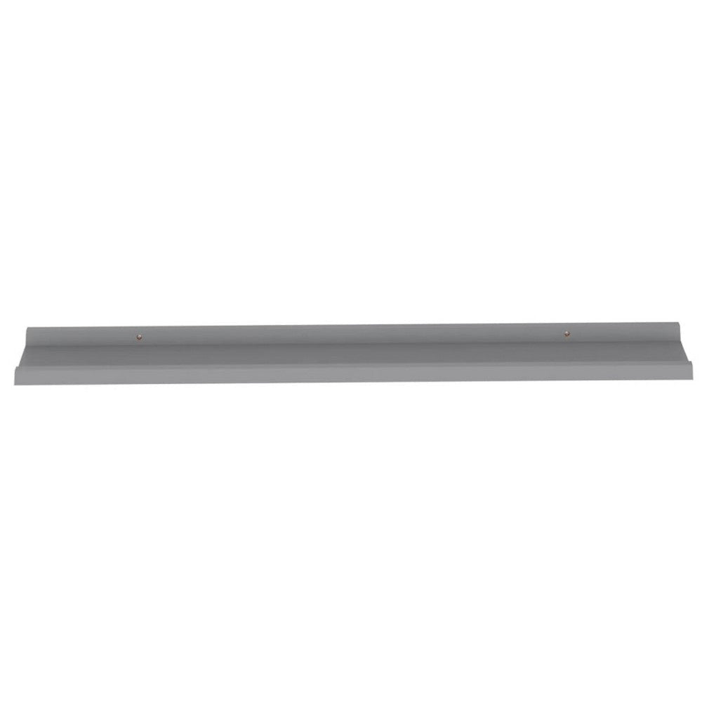Yuli Modern Wall Shelf Set of 2 | Raised Ledge Design | Gray MDF 39’’
