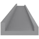 Yuli Modern Wall Shelf Set of 2 | Raised Ledge Design | Gray MDF 39’’
