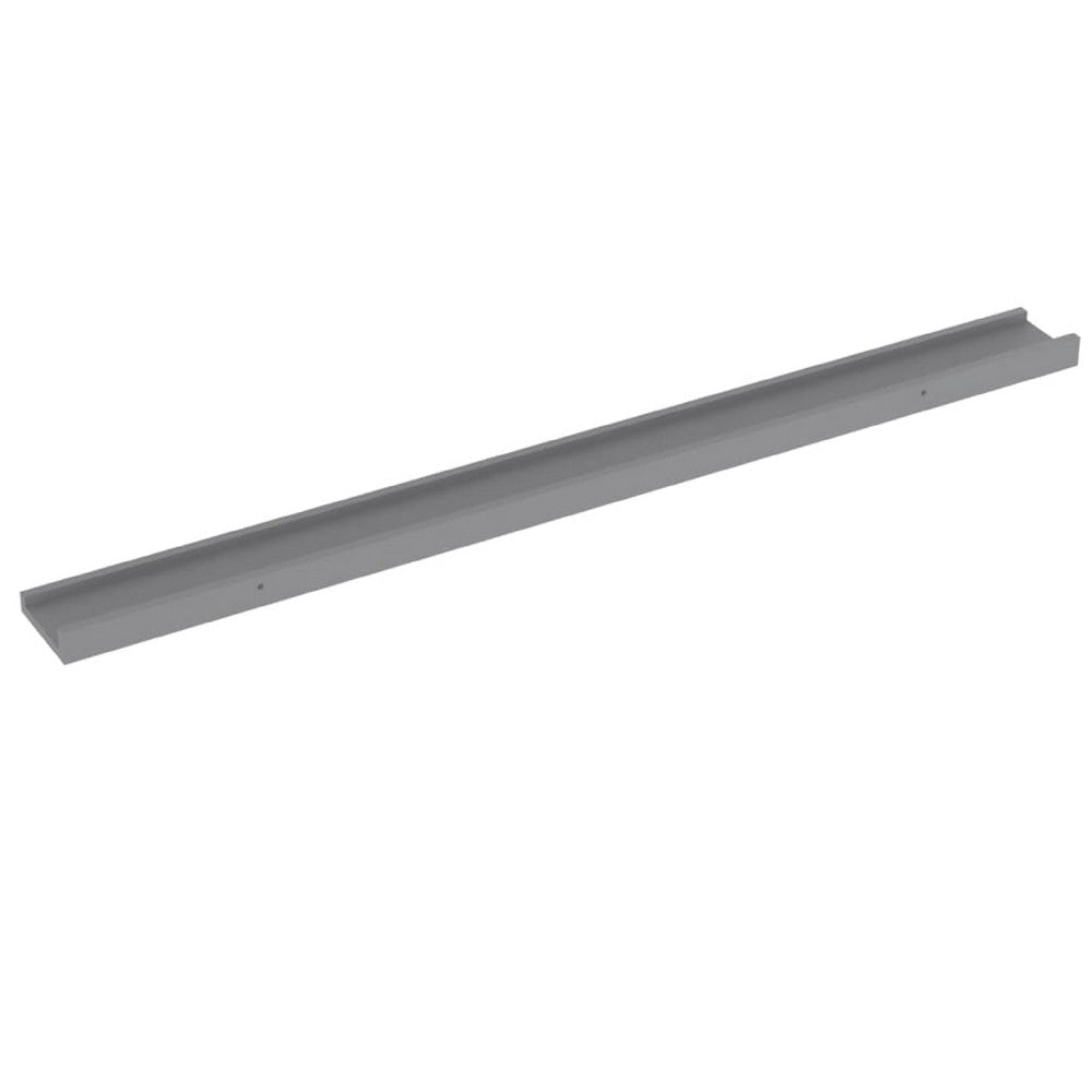 Yuli Modern Wall Shelf Set of 2 | Raised Ledge Design | Gray MDF 39’’