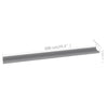 Yuli Modern Wall Shelf Set of 2 | Raised Ledge Design | Gray MDF 39’’