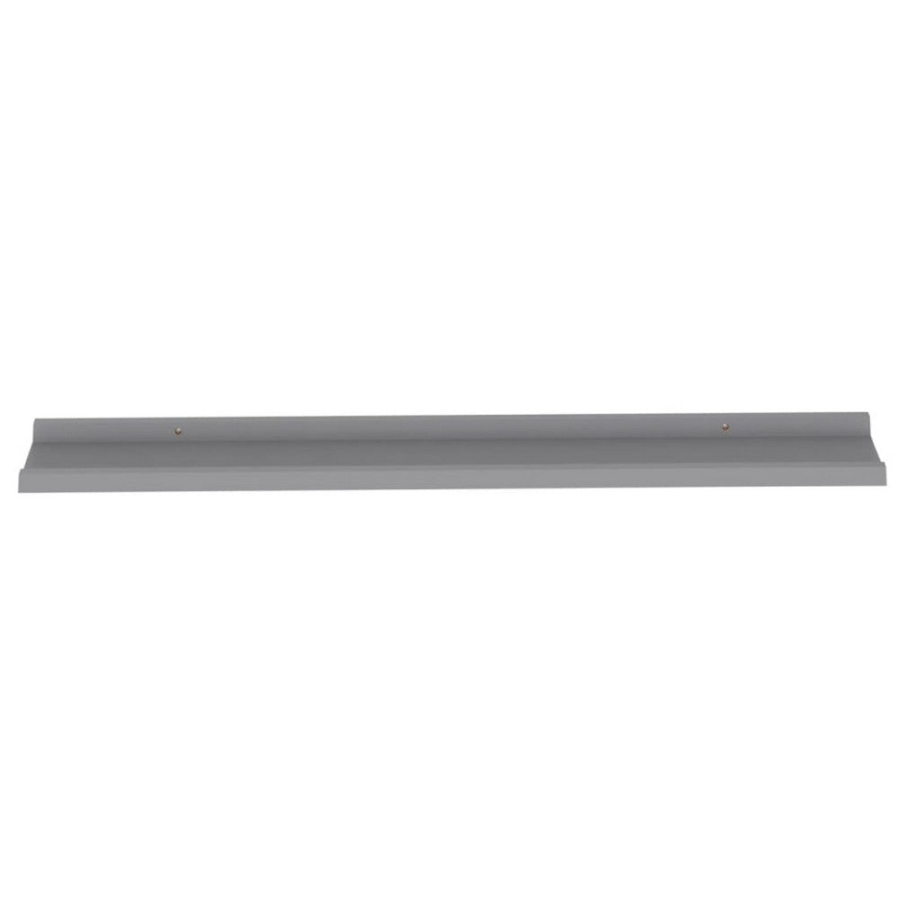 Yuli Modern Wall Shelf Set of 4 | Raised Ledge Design | Gray MDF 39’’