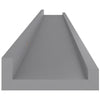 Yuli Modern Wall Shelf Set of 4 | Raised Ledge Design | Gray MDF 39’’