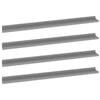 Yuli Modern Wall Shelf Set of 4 | Raised Ledge Design | Gray MDF 39"