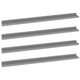 Yuli Modern Wall Shelf Set of 4 | Raised Ledge Design | Gray MDF 39"