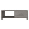 Coffee Table | 1 Drawer & 1 Shelf | Gray Solid Pine Wood | 39’’ BM340569
