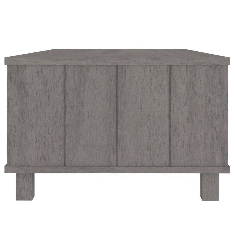 Coffee Table | 1 Drawer & 1 Shelf | Gray Solid Pine Wood | 39’’ BM340569