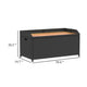 Foto Outdoor Bench | 39’’ | Black Wicker Rattan | Under Seat Storage BM340570