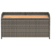 Foto Outdoor Bench | 39’’ | Gray Wicker Rattan | Under Seat Storage BM340571