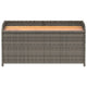 Foto Outdoor Bench | 39’’ | Gray Wicker Rattan | Under Seat Storage BM340571