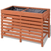 Outdoor Raised Planter | 39’’ | Slatted Design | Brown Solid Fir Wood BM340572