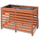Outdoor Raised Planter | 39’’ | Slatted Design | Brown Solid Fir Wood BM340572