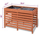 Outdoor Raised Planter | 39’’ | Slatted Design | Brown Solid Fir Wood BM340572
