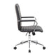 Kenny Commercial Grade Rolling Office Armchair Chrome Arms | Black Vinyl BM340707