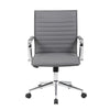 Kenny Commercial Grade Chair w Chrome Arms & Metal Base | Gray Vinyl BM340708