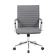 Kenny Commercial Grade Chair w Chrome Arms & Metal Base | Gray Vinyl BM340708