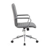Kenny Commercial Grade Chair w Chrome Arms & Metal Base | Gray Vinyl BM340708