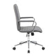 Kenny Commercial Grade Chair w Chrome Arms & Metal Base | Gray Vinyl BM340708