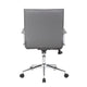 Kenny Commercial Grade Chair w Chrome Arms & Metal Base | Gray Vinyl BM340708