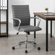 Kenny Commercial Grade Chair w Chrome Arms & Metal Base | Gray Vinyl BM340708